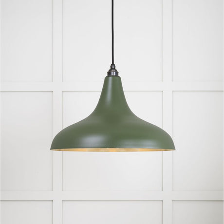 This is an image showing From The Anvil - Smooth Brass Frankley Pendant in Heath available from T.H Wiggans Architectural Ironmongery in Kendal, quick delivery and discounted prices