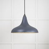 This is an image showing From The Anvil - Smooth Brass Frankley Pendant in Slate available from T.H Wiggans Architectural Ironmongery in Kendal, quick delivery and discounted prices
