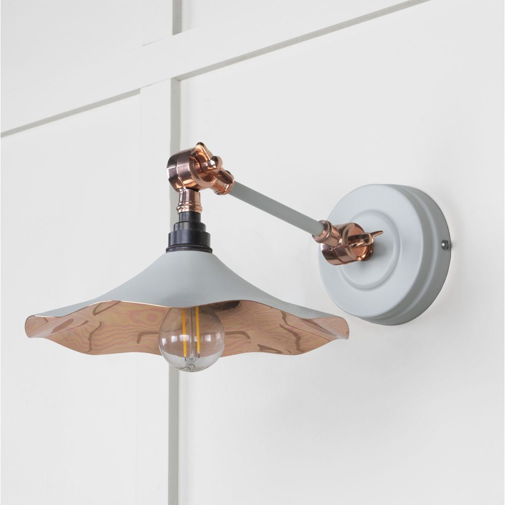 This is an image showing From The Anvil - Smooth Copper Flora Wall Light in Birch available from T.H Wiggans Architectural Ironmongery in Kendal, quick delivery and discounted prices