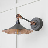 This is an image showing From The Anvil - Smooth Copper Flora Wall Light in Bluff available from T.H Wiggans Architectural Ironmongery in Kendal, quick delivery and discounted prices