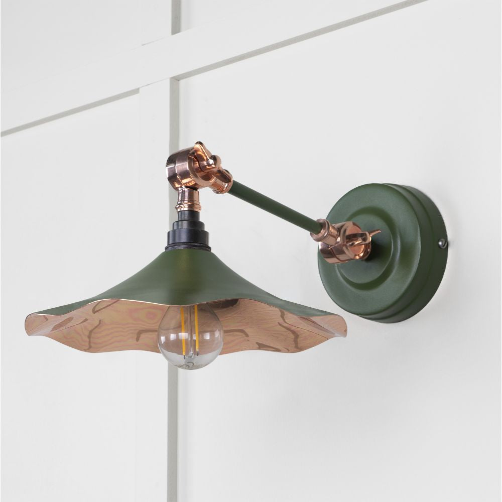 This is an image showing From The Anvil - Smooth Copper Flora Wall Light in Heath available from T.H Wiggans Architectural Ironmongery in Kendal, quick delivery and discounted prices