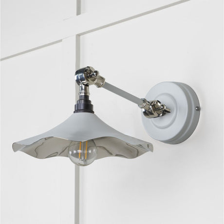 This is an image showing From The Anvil - Smooth Nickel Flora Wall Light in Birch available from T.H Wiggans Architectural Ironmongery in Kendal, quick delivery and discounted prices