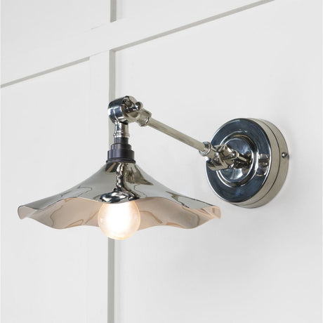This is an image showing From The Anvil - Smooth Nickel Flora Wall Light available from T.H Wiggans Architectural Ironmongery in Kendal, quick delivery and discounted prices