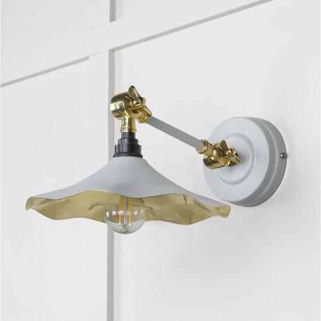 This is an image showing From The Anvil - Smooth Brass Flora Wall Light in Birch available from T.H Wiggans Architectural Ironmongery in Kendal, quick delivery and discounted prices