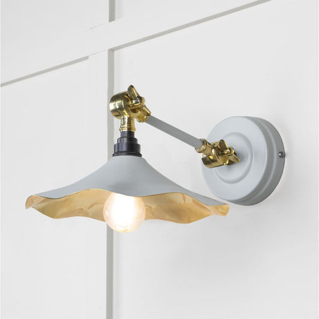 This is an image showing From The Anvil - Smooth Brass Flora Wall Light in Birch available from T.H Wiggans Architectural Ironmongery in Kendal, quick delivery and discounted prices