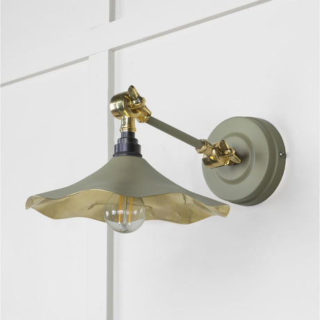 This is an image showing From The Anvil - Smooth Brass Flora Wall Light in Tump available from T.H Wiggans Architectural Ironmongery in Kendal, quick delivery and discounted prices