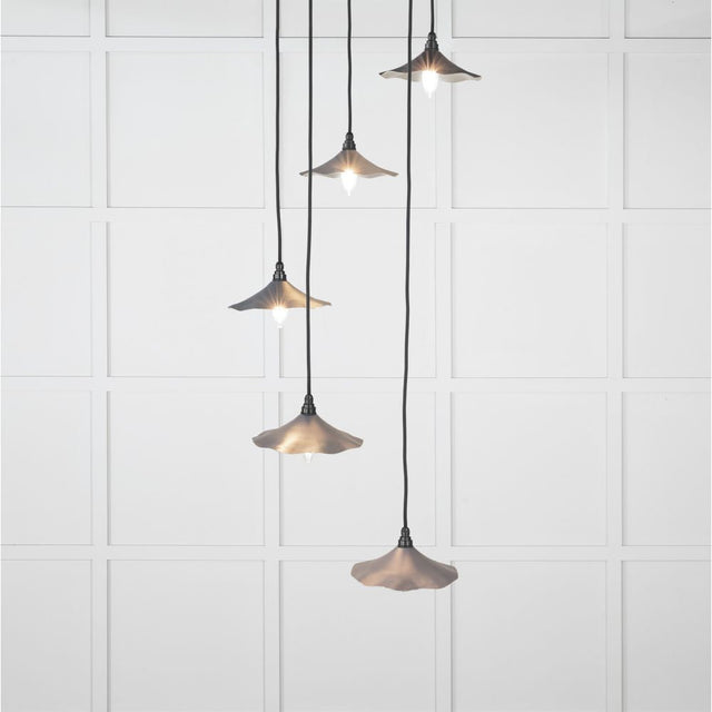 This is an image showing From The Anvil - Smooth Nickel Flora Cluster Pendant in Slate available from T.H Wiggans Architectural Ironmongery in Kendal, quick delivery and discounted prices