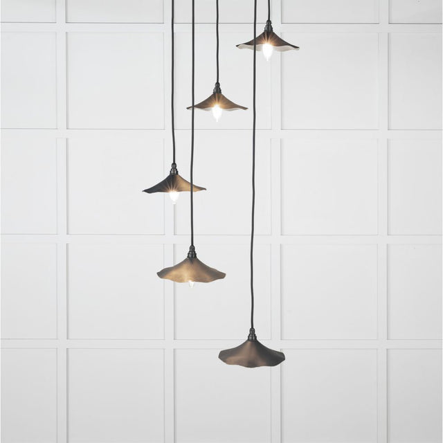 This is an image showing From The Anvil - Smooth Nickel Flora Cluster Pendant in Soot available from T.H Wiggans Architectural Ironmongery in Kendal, quick delivery and discounted prices