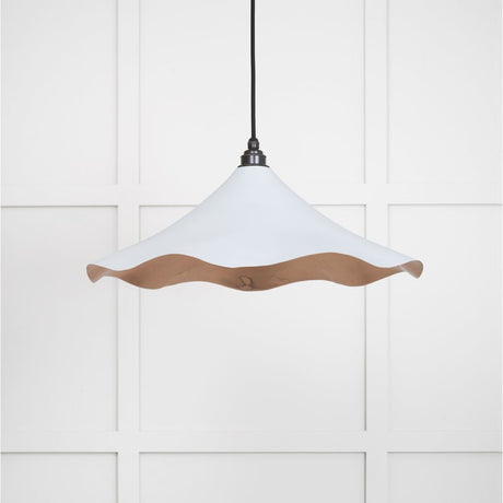 This is an image showing From The Anvil - Smooth Copper Flora Pendant in Birch available from T.H Wiggans Architectural Ironmongery in Kendal, quick delivery and discounted prices