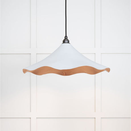 This is an image showing From The Anvil - Smooth Copper Flora Pendant in Birch available from T.H Wiggans Architectural Ironmongery in Kendal, quick delivery and discounted prices