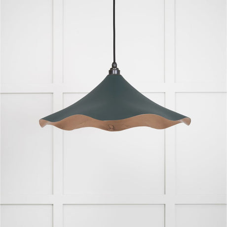 This is an image showing From The Anvil - Smooth Copper Flora Pendant in Dingle available from T.H Wiggans Architectural Ironmongery in Kendal, quick delivery and discounted prices