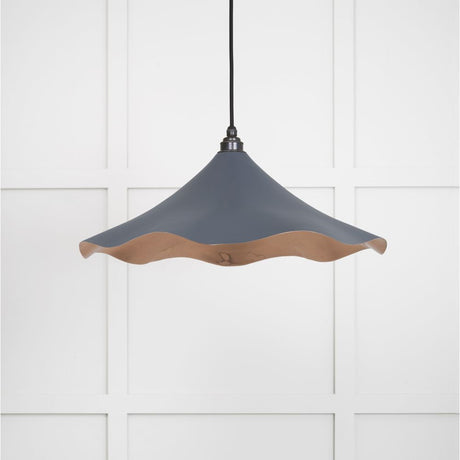 This is an image showing From The Anvil - Smooth Copper Flora Pendant in Slate available from T.H Wiggans Architectural Ironmongery in Kendal, quick delivery and discounted prices