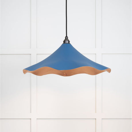 This is an image showing From The Anvil - Smooth Copper Flora Pendant in Upstream available from T.H Wiggans Architectural Ironmongery in Kendal, quick delivery and discounted prices