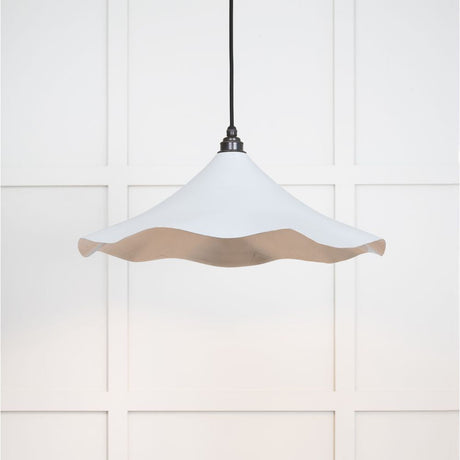 This is an image showing From The Anvil - Smooth Nickel Flora Pendant in Birch available from T.H Wiggans Architectural Ironmongery in Kendal, quick delivery and discounted prices