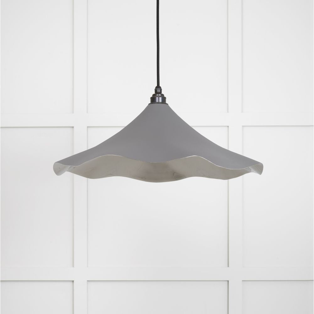 This is an image showing From The Anvil - Smooth Nickel Flora Pendant in Bluff available from T.H Wiggans Architectural Ironmongery in Kendal, quick delivery and discounted prices