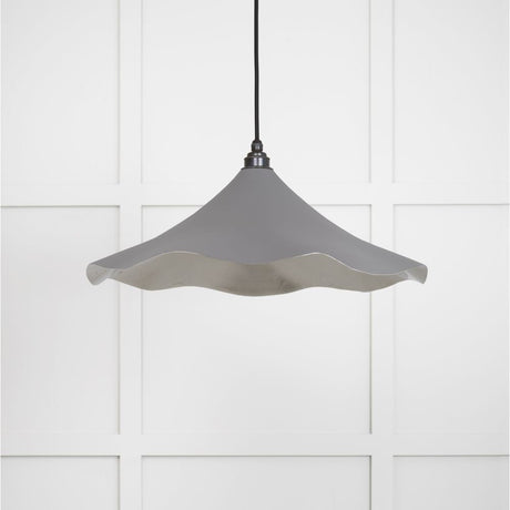 This is an image showing From The Anvil - Smooth Nickel Flora Pendant in Bluff available from T.H Wiggans Architectural Ironmongery in Kendal, quick delivery and discounted prices