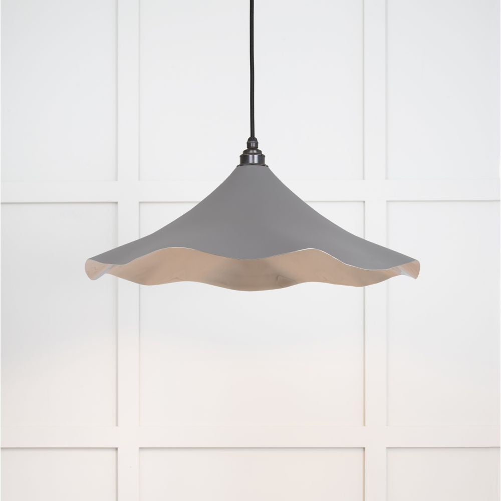 This is an image showing From The Anvil - Smooth Nickel Flora Pendant in Bluff available from T.H Wiggans Architectural Ironmongery in Kendal, quick delivery and discounted prices