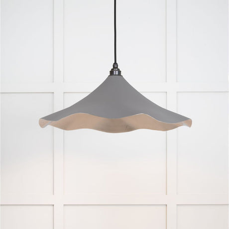 This is an image showing From The Anvil - Smooth Nickel Flora Pendant in Bluff available from T.H Wiggans Architectural Ironmongery in Kendal, quick delivery and discounted prices
