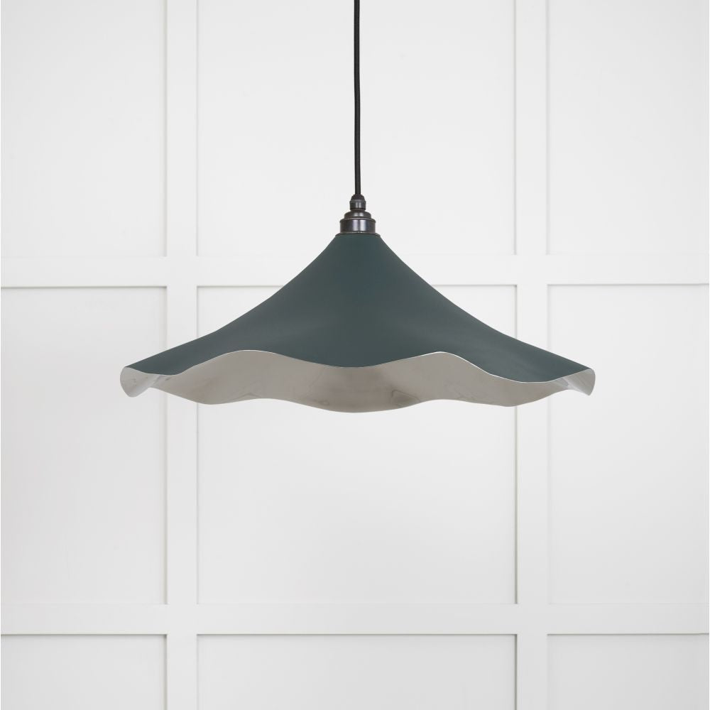 This is an image showing From The Anvil - Smooth Nickel Flora Pendant in Dingle available from T.H Wiggans Architectural Ironmongery in Kendal, quick delivery and discounted prices