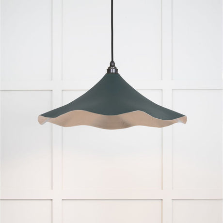 This is an image showing From The Anvil - Smooth Nickel Flora Pendant in Dingle available from T.H Wiggans Architectural Ironmongery in Kendal, quick delivery and discounted prices