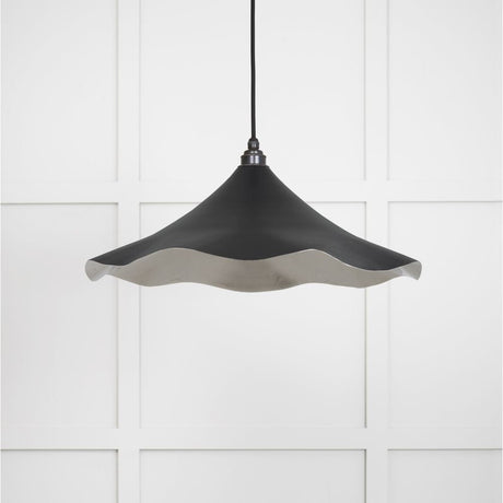 This is an image showing From The Anvil - Smooth Nickel Flora Pendant in Elan Black available from T.H Wiggans Architectural Ironmongery in Kendal, quick delivery and discounted prices