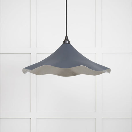 This is an image showing From The Anvil - Smooth Nickel Flora Pendant in Slate available from T.H Wiggans Architectural Ironmongery in Kendal, quick delivery and discounted prices