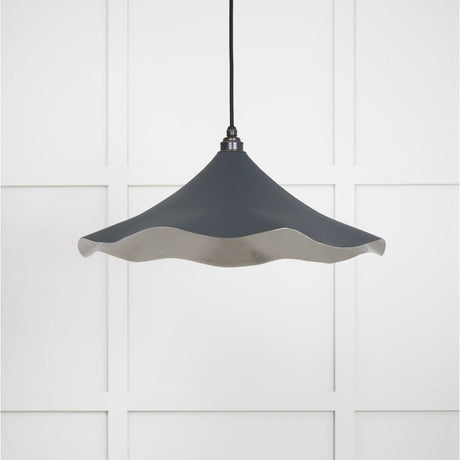 This is an image showing From The Anvil - Smooth Nickel Flora Pendant in Soot available from T.H Wiggans Architectural Ironmongery in Kendal, quick delivery and discounted prices