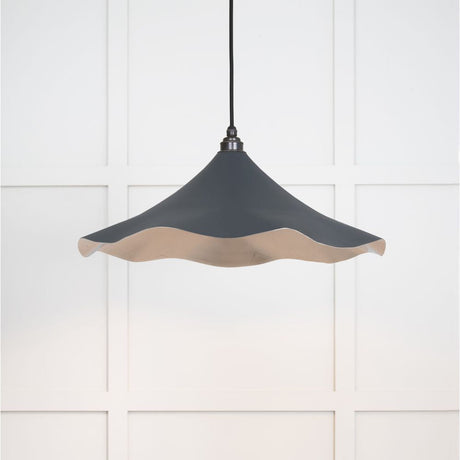 This is an image showing From The Anvil - Smooth Nickel Flora Pendant in Soot available from T.H Wiggans Architectural Ironmongery in Kendal, quick delivery and discounted prices