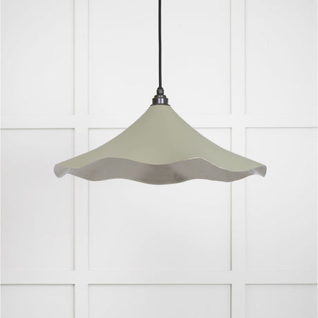 This is an image showing From The Anvil - Smooth Nickel Flora Pendant in Tump available from T.H Wiggans Architectural Ironmongery in Kendal, quick delivery and discounted prices