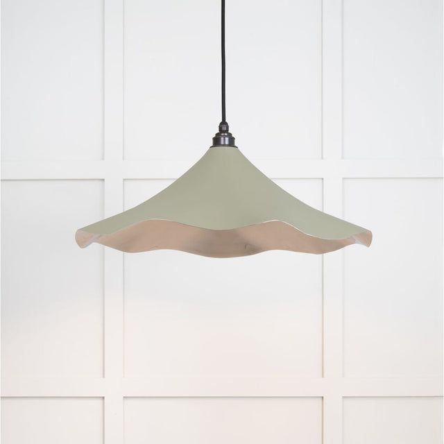 This is an image showing From The Anvil - Smooth Nickel Flora Pendant in Tump available from T.H Wiggans Architectural Ironmongery in Kendal, quick delivery and discounted prices