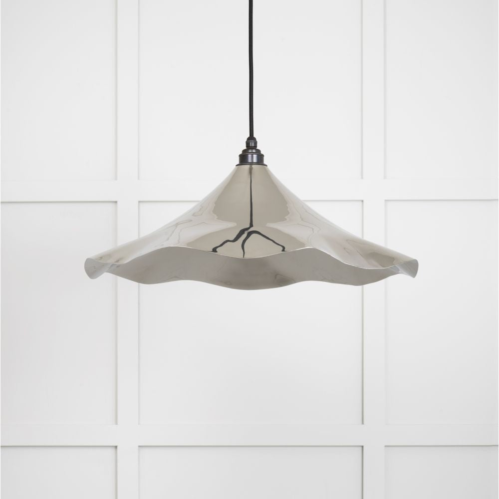 This is an image showing From The Anvil - Smooth Nickel Flora Pendant available from T.H Wiggans Architectural Ironmongery in Kendal, quick delivery and discounted prices