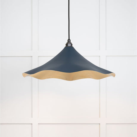 This is an image showing From The Anvil - Smooth Brass Flora Pendant in Dusk available from T.H Wiggans Architectural Ironmongery in Kendal, quick delivery and discounted prices