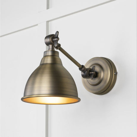 This is an image showing From The Anvil - Aged Brass Brindley Wall Light available from T.H Wiggans Architectural Ironmongery in Kendal, quick delivery and discounted prices