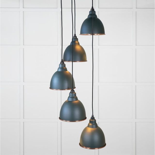 This is an image showing From The Anvil - Smooth Copper Brindley Cluster Pendant in Dingle available from T.H Wiggans Architectural Ironmongery in Kendal, quick delivery and discounted prices