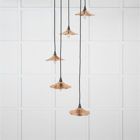 This is an image showing From The Anvil - Smooth Copper Flora Cluster Pendant available from T.H Wiggans Architectural Ironmongery in Kendal, quick delivery and discounted prices