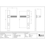 This is an image showing From The Anvil - Satin Marine SS (316) Brompton Slimline Espag. Lock Set available from trade door handles, quick delivery and discounted prices