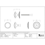 This is an image showing From The Anvil - Satin Marine SS (316) Art Deco Centre Door Knob available from trade door handles, quick delivery and discounted prices