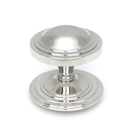 This is an image of From The Anvil - Polished Marine SS (316) Art Deco Centre Door Knob available to order from T.H Wiggans Architectural Ironmongery in Kendal, quick delivery and discounted prices.