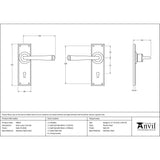 This is an image showing From The Anvil - Satin Marine SS (316) Avon Lever Lock Set available from trade door handles, quick delivery and discounted prices