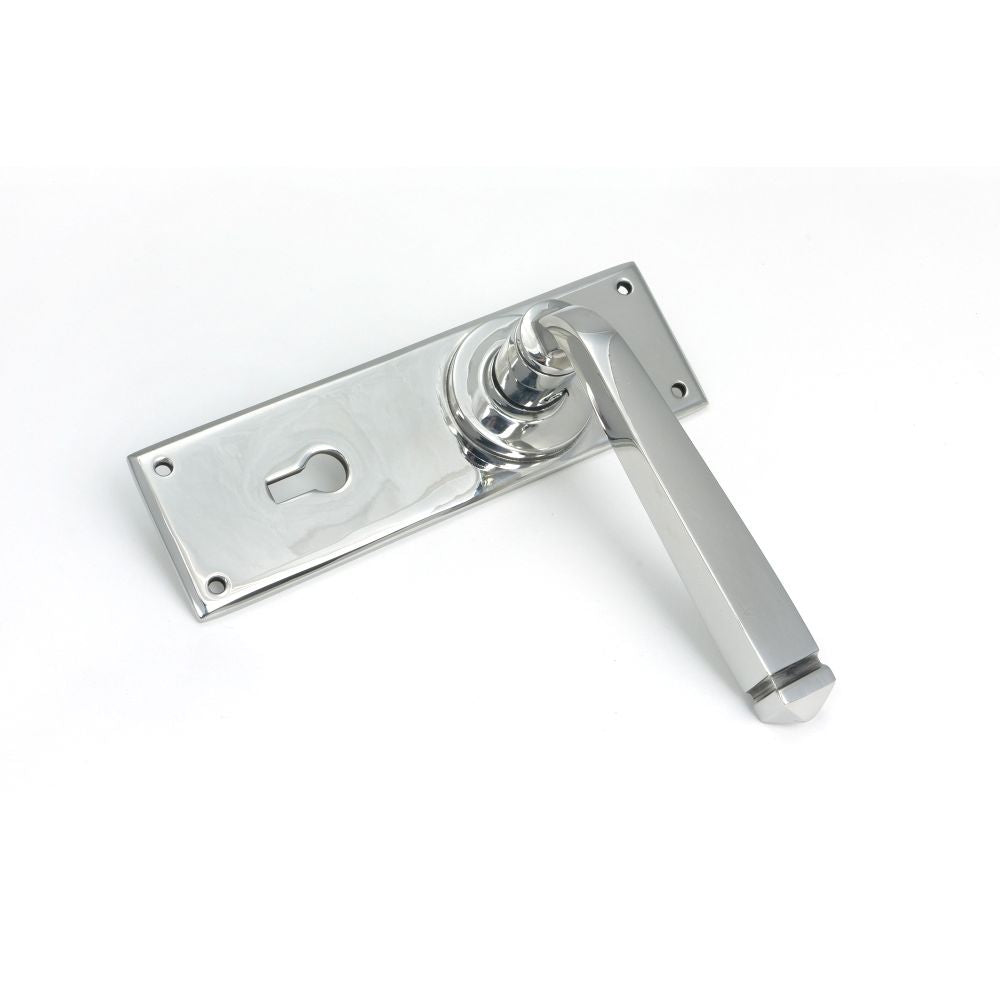 This is an image showing From The Anvil - Polished Marine SS (316) Avon Lever Lock Set available from trade door handles, quick delivery and discounted prices