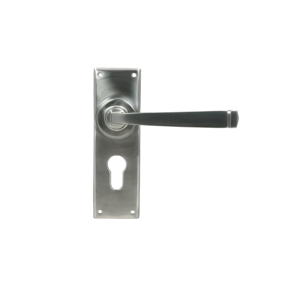 This is an image of From The Anvil - Satin Marine SS (316) Avon Lever Euro Lock Set available to order from T.H Wiggans Architectural Ironmongery in Kendal, quick delivery and discounted prices.