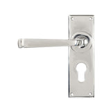 This is an image showing From The Anvil - Polished Marine SS (316) Avon Lever Euro Lock Set available from trade door handles, quick delivery and discounted prices