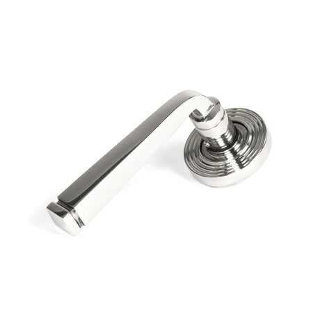 This is an image of From The Anvil - Polished Marine SS (316) Avon Round Lever on Rose Set (Beehive) available to order from T.H Wiggans Architectural Ironmongery in Kendal, quick delivery and discounted prices.