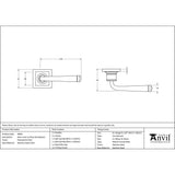 This is an image showing From The Anvil - Polished Marine SS (316) Avon Round Lever on Rose Set (Square) available from trade door handles, quick delivery and discounted prices