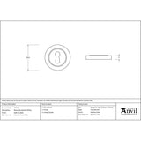 This is an image showing From The Anvil - Satin Marine SS (316) Round Escutcheon (Plain) available from trade door handles, quick delivery and discounted prices