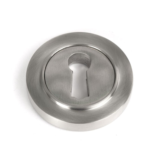 This is an image of From The Anvil - Satin Marine SS (316) Round Escutcheon (Plain) available to order from T.H Wiggans Architectural Ironmongery in Kendal, quick delivery and discounted prices.