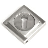 This is an image showing From The Anvil - Satin Marine SS (316) Round Escutcheon (Square) available from trade door handles, quick delivery and discounted prices