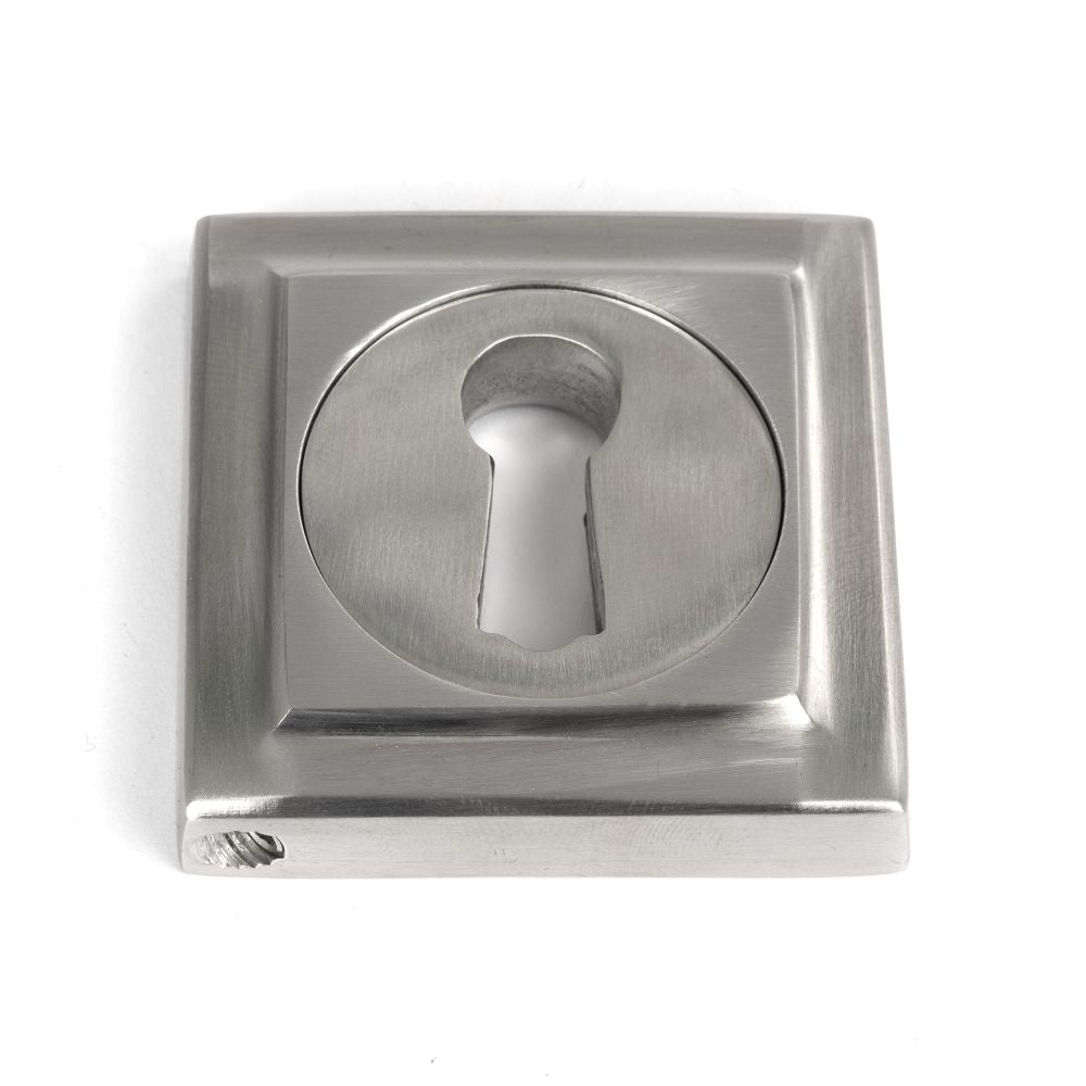 This is an image of From The Anvil - Satin Marine SS (316) Round Escutcheon (Square) available to order from T.H Wiggans Architectural Ironmongery in Kendal, quick delivery and discounted prices.