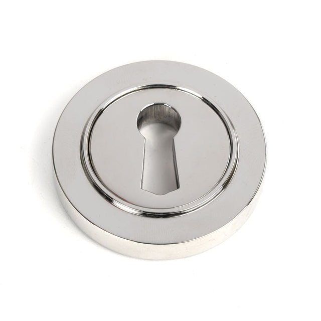 This is an image of From The Anvil - Polished Marine SS (316) Round Escutcheon (Plain) available to order from T.H Wiggans Architectural Ironmongery in Kendal, quick delivery and discounted prices.