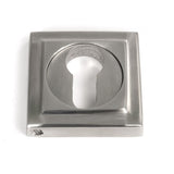 This is an image of From The Anvil - Satin Marine SS (316) Round Euro Escutcheon (Square) available to order from T.H Wiggans Architectural Ironmongery in Kendal, quick delivery and discounted prices.